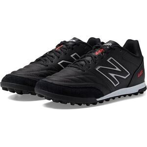 New Balance Men's 442 V2 Team TF Soccer Shoe, Black/White, 2E Wide, Size 12.5